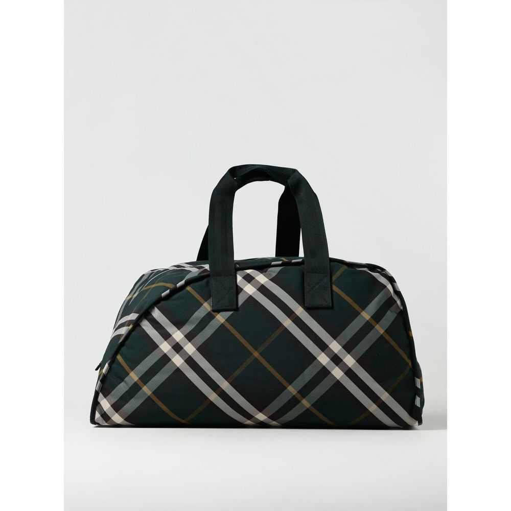 Burberry Shield Woven Duffle Bag Green